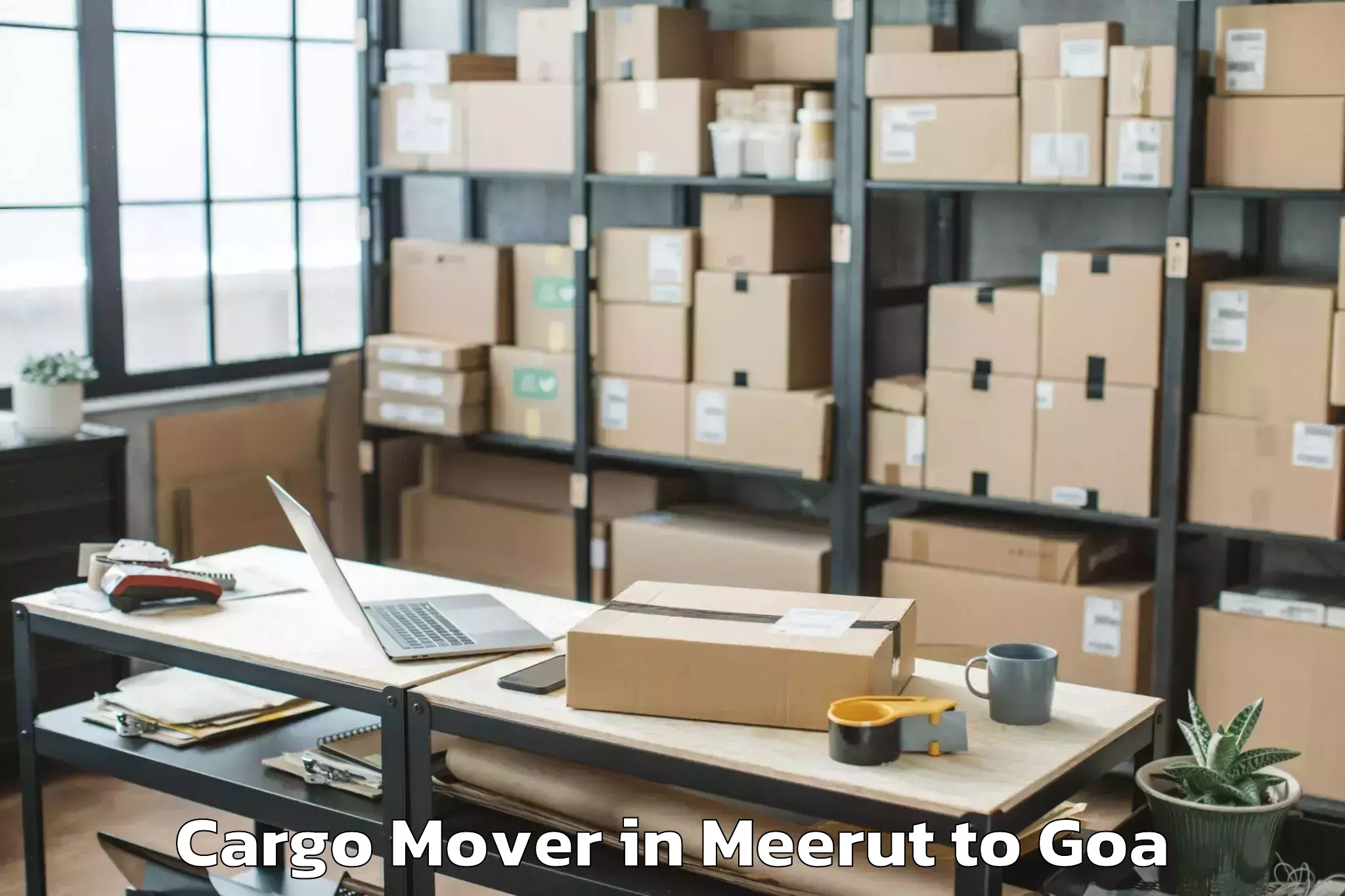 Top Meerut to Saligao Cargo Mover Available